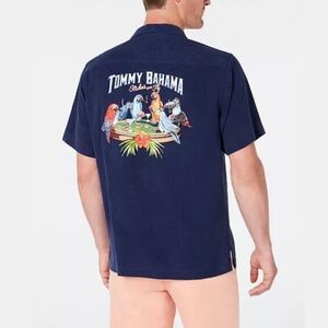 Tommy Bahama "Stake are Fly" Graphic Silk Camp Shirt Men's Size XXL/TTG